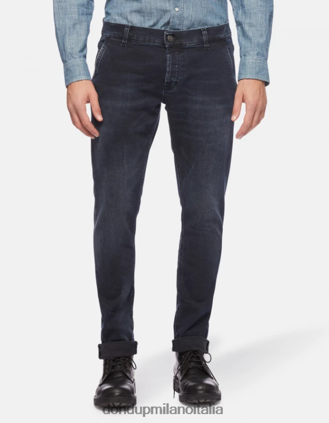 DONDUP hombres Vaqueros ajustados Konor en denim elástico vestir tuareg azul AZX2Z0671