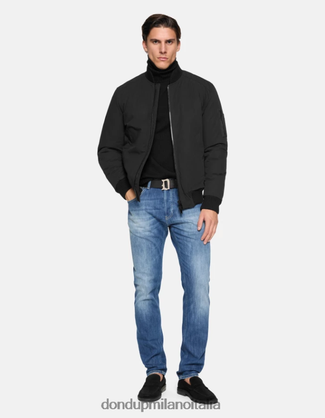 DONDUP hombres Vaqueros dian carrot fit de 34 pulgadas en denim elástico vestir azul AZX2Z0577