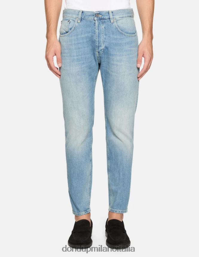 DONDUP hombres Vaqueros dian carrot fit en denim rígido vestir azul AZX2Z0612