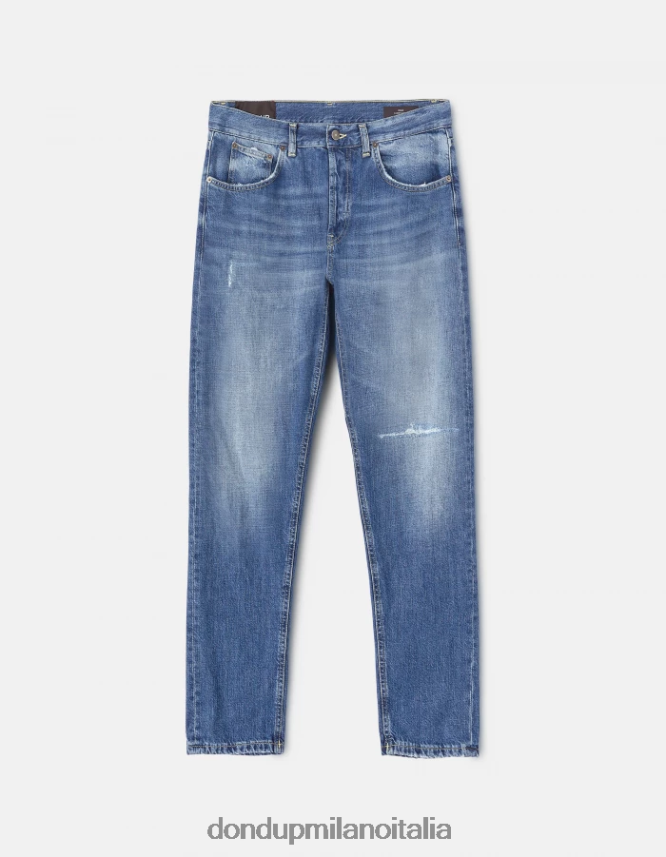 DONDUP hombres Vaqueros dian carrot fit en denim rígido vestir azul AZX2Z0653