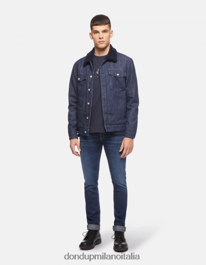 DONDUP hombres Vaqueros hans regular fit en denim elástico vestir azul AZX2Z0600