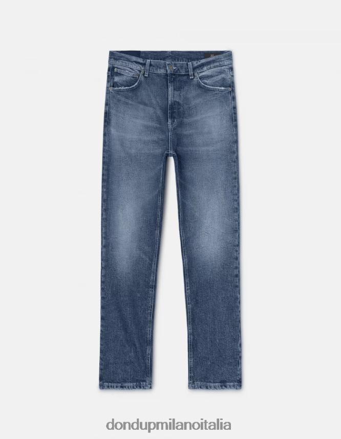 DONDUP hombres Vaqueros paco holgados en denim elástico vestir azul AZX2Z0618