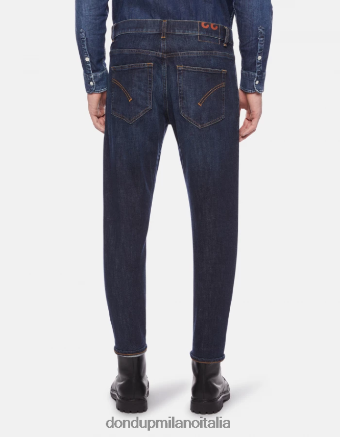 DONDUP hombres Vaqueros paul carrot fit en denim elástico vestir azul AZX2Z0655