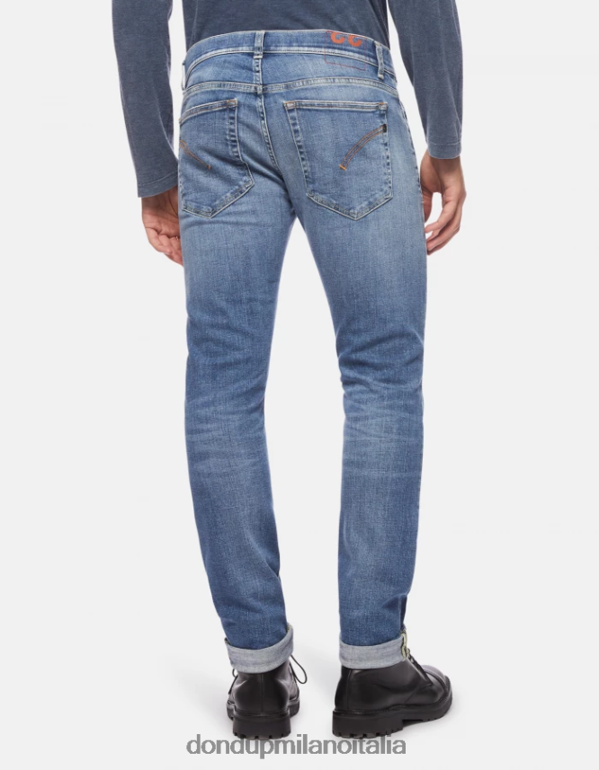 DONDUP hombres Vaqueros pitillo Ritchie en denim elástico vestir azul AZX2Z0668