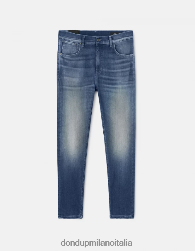 DONDUP hombres Vaqueros súper ajustados Alex en denim elástico vestir azul AZX2Z0572