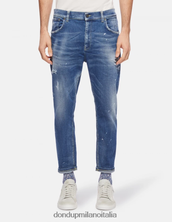 DONDUP hombres Vaqueros súper ajustados Alex en denim elástico vestir azul AZX2Z0576