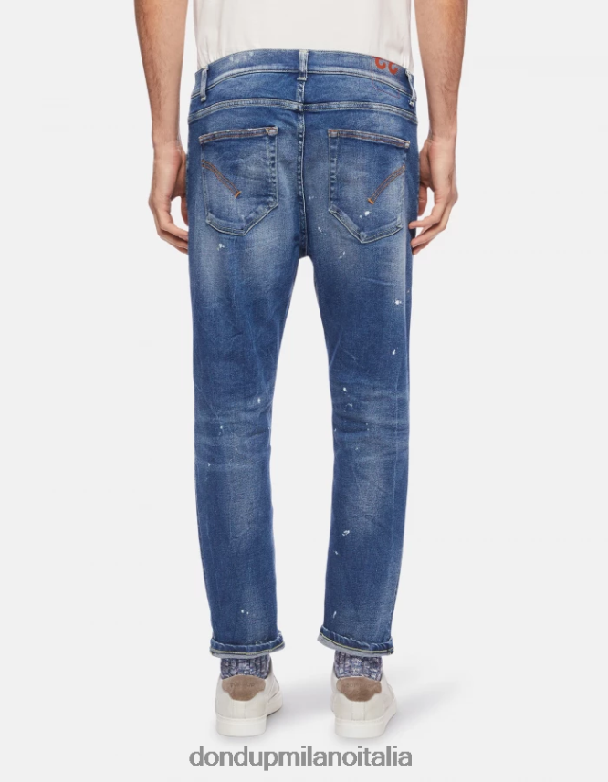 DONDUP hombres Vaqueros súper ajustados Alex en denim elástico vestir azul AZX2Z0576