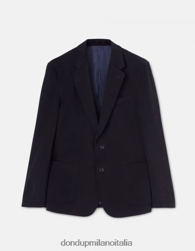 DONDUP hombres blazer de algodón con botonadura sencilla vestir Azul marino AZX2Z0927