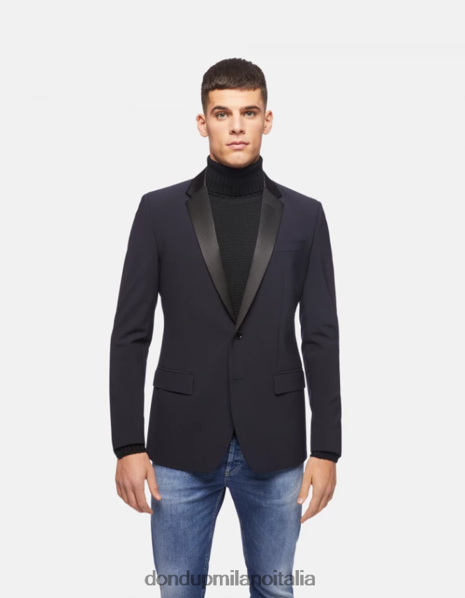 DONDUP hombres blazer de lana con botonadura simple vestir Azul marino AZX2Z0922