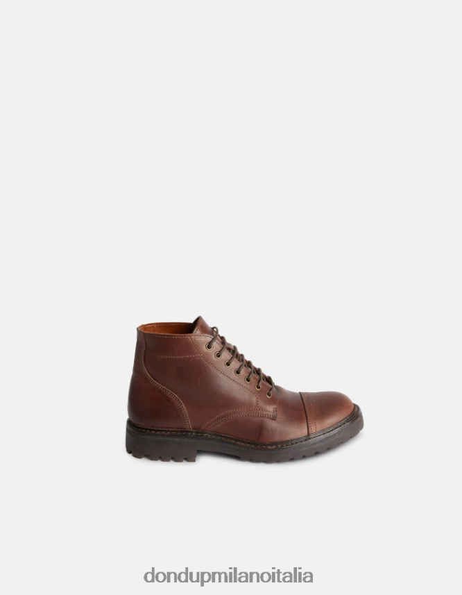 DONDUP hombres botas militares de piel de becerro calzado bruciato AZX2Z0974