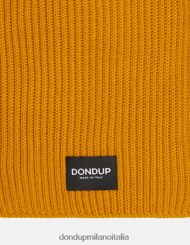 DONDUP hombres bufanda de lana accesorios amarillo ocre AZX2Z0949