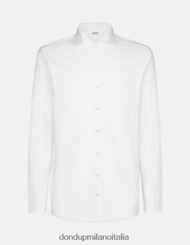 DONDUP hombres camisa de punto regular fit vestir blanco AZX2Z0849