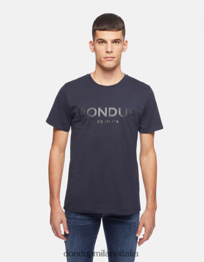 DONDUP hombres camiseta de punto regular fit vestir Azul marino AZX2Z0813