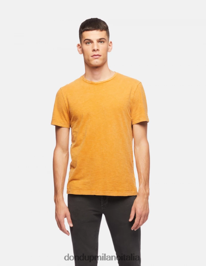 DONDUP hombres camiseta de punto regular fit vestir amarillo ocre AZX2Z0805