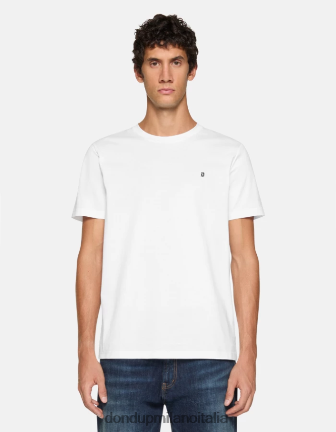 DONDUP hombres camiseta de punto regular fit vestir blanco AZX2Z0799