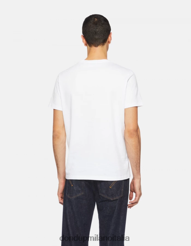 DONDUP hombres camiseta de punto regular fit vestir blanco AZX2Z0814