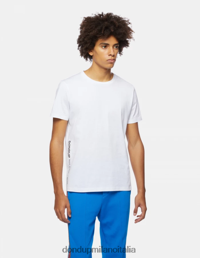 DONDUP hombres camiseta de punto regular fit vestir blanco AZX2Z0815