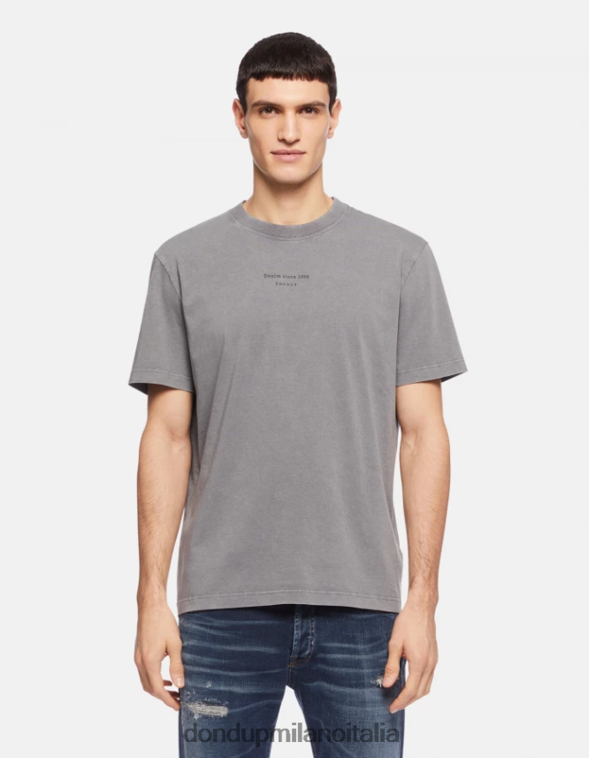 DONDUP hombres camiseta de punto regular fit vestir gris AZX2Z0808