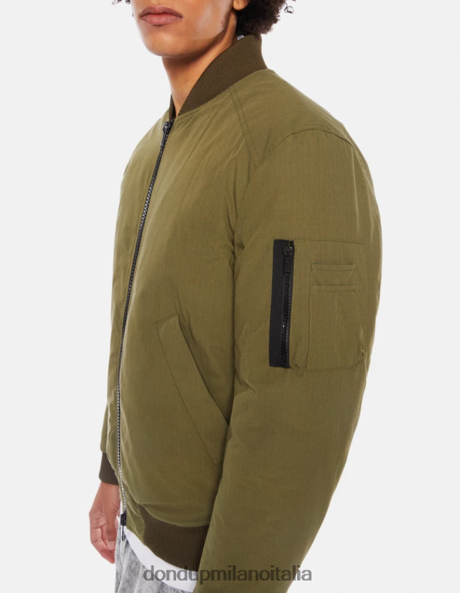 DONDUP hombres cazadora bomber regular fit de tejido técnico vestir verde salvia AZX2Z0905