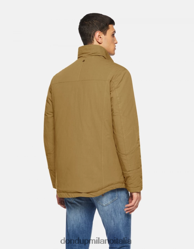 DONDUP hombres chaqueta militar regular fit de tejido técnico vestir gris pardo AZX2Z0907