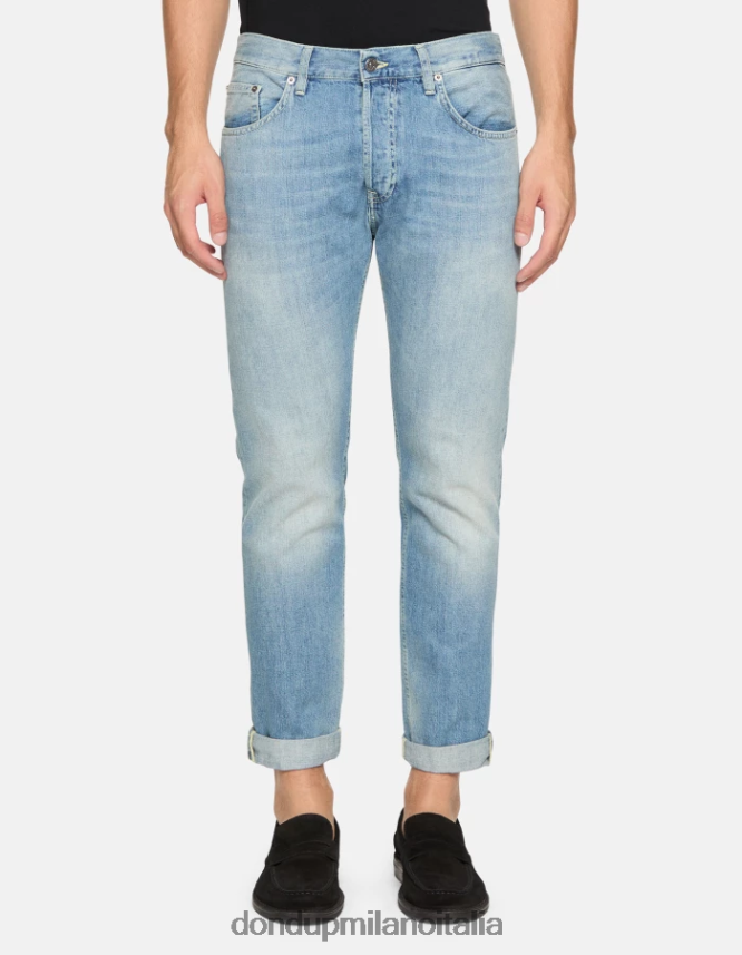 DONDUP hombres jeans Icon de corte regular y rígido en denim vestir azul AZX2Z0562