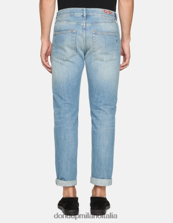 DONDUP hombres jeans Icon de corte regular y rígido en denim vestir azul AZX2Z0562