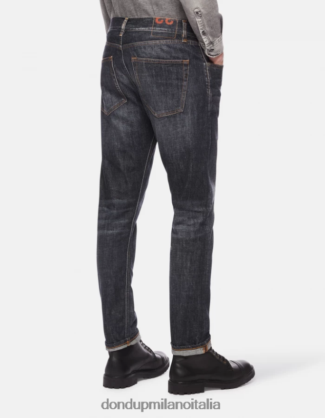 DONDUP hombres jeans Icon de corte regular y rígido en denim vestir azul AZX2Z0605