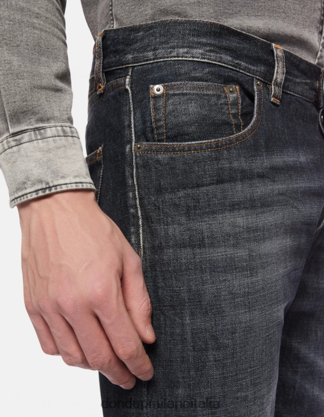 DONDUP hombres jeans Icon de corte regular y rígido en denim vestir azul AZX2Z0605