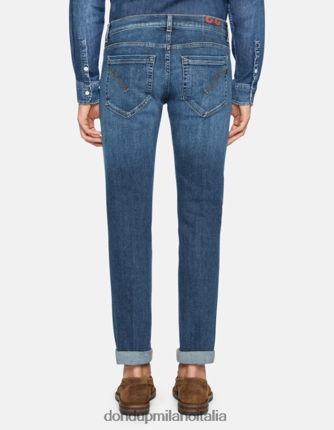 DONDUP hombres jeans ajustados george en denim elástico vestir azul AZX2Z0556