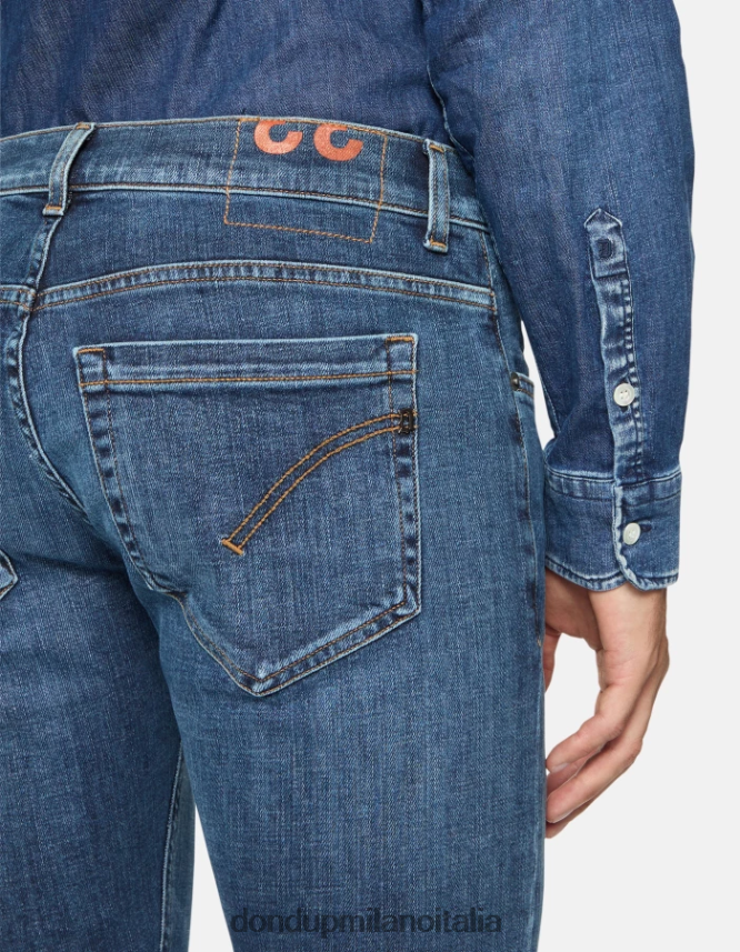 DONDUP hombres jeans ajustados george en denim elástico vestir azul AZX2Z0556