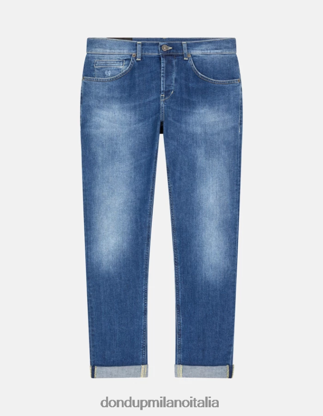 DONDUP hombres jeans ajustados george en denim elástico vestir azul AZX2Z0573