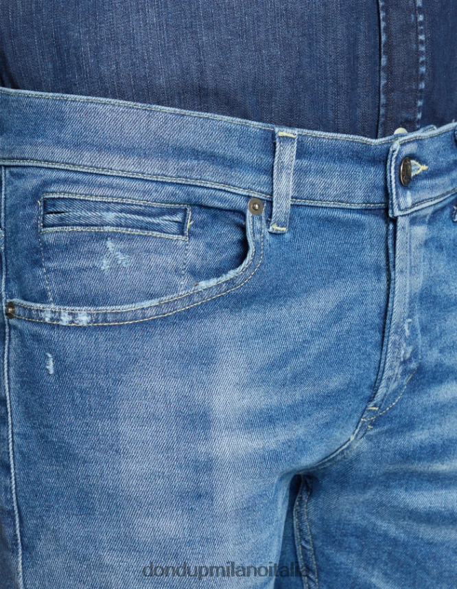 DONDUP hombres jeans ajustados george en denim elástico vestir azul AZX2Z0586