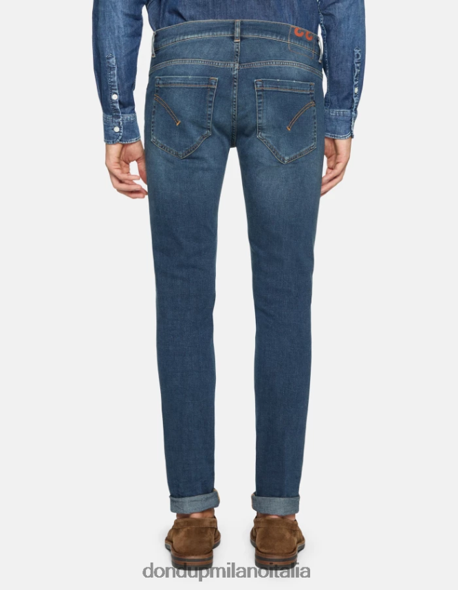 DONDUP hombres jeans ajustados george en denim elástico vestir azul AZX2Z0594