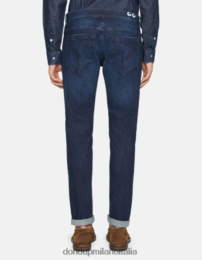 DONDUP hombres jeans ajustados george en denim elástico vestir azul AZX2Z0606