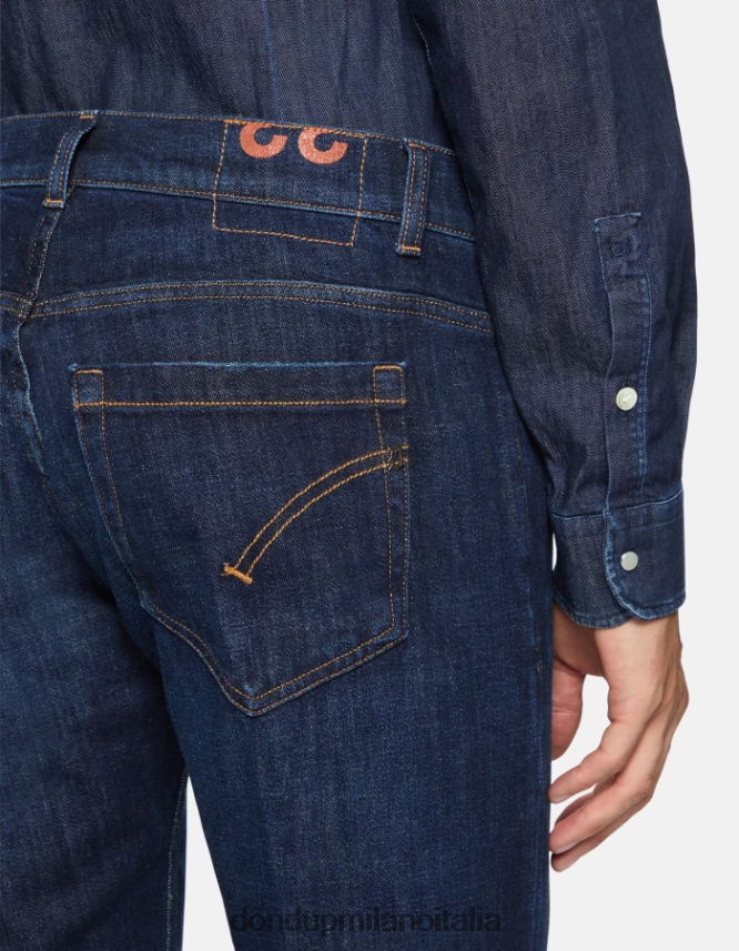 DONDUP hombres jeans ajustados george en denim elástico vestir azul AZX2Z0615