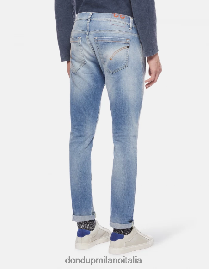 DONDUP hombres jeans ajustados george en denim elástico vestir azul AZX2Z0660