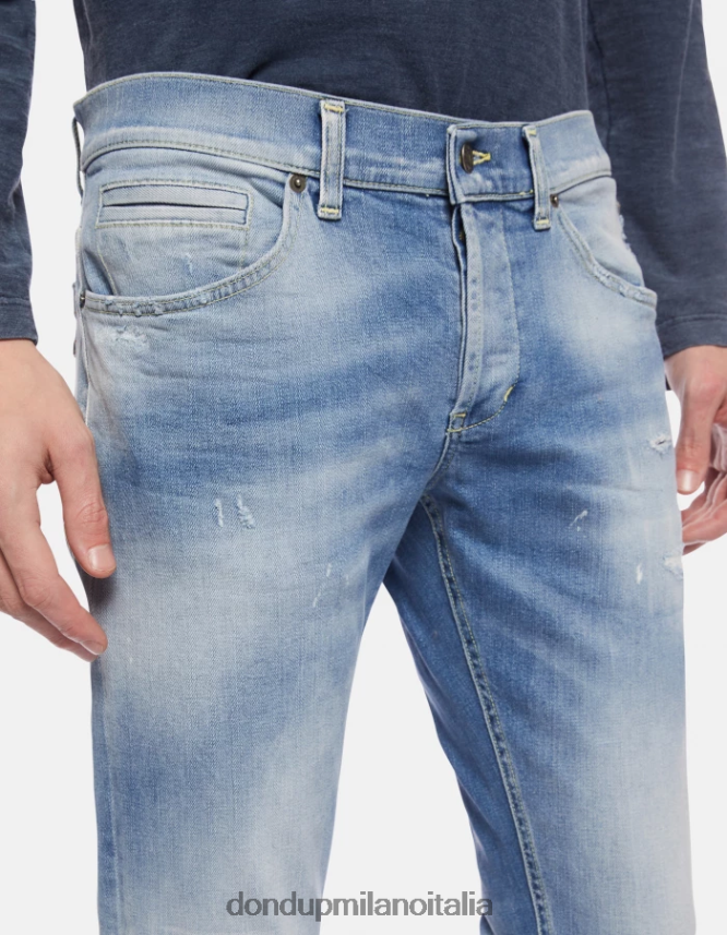 DONDUP hombres jeans ajustados george en denim elástico vestir azul AZX2Z0660