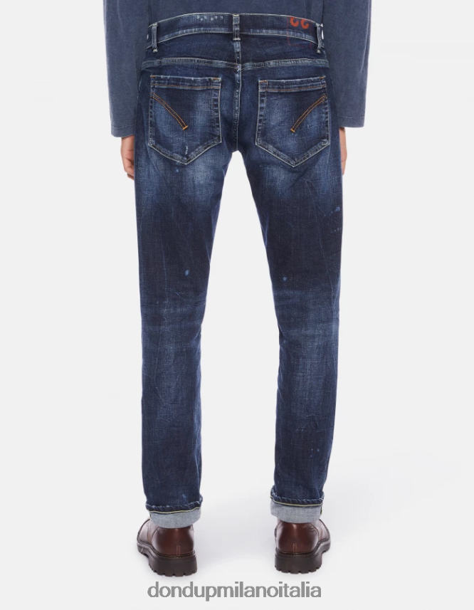 DONDUP hombres jeans ajustados george en denim elástico vestir azul AZX2Z0661