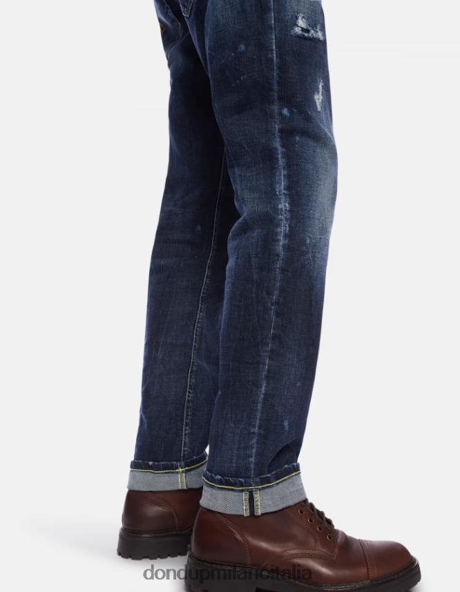 DONDUP hombres jeans ajustados george en denim elástico vestir azul AZX2Z0661