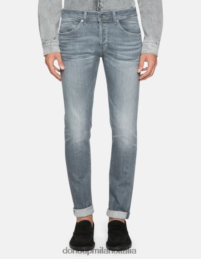 DONDUP hombres jeans ajustados george en denim elástico vestir topo AZX2Z0619