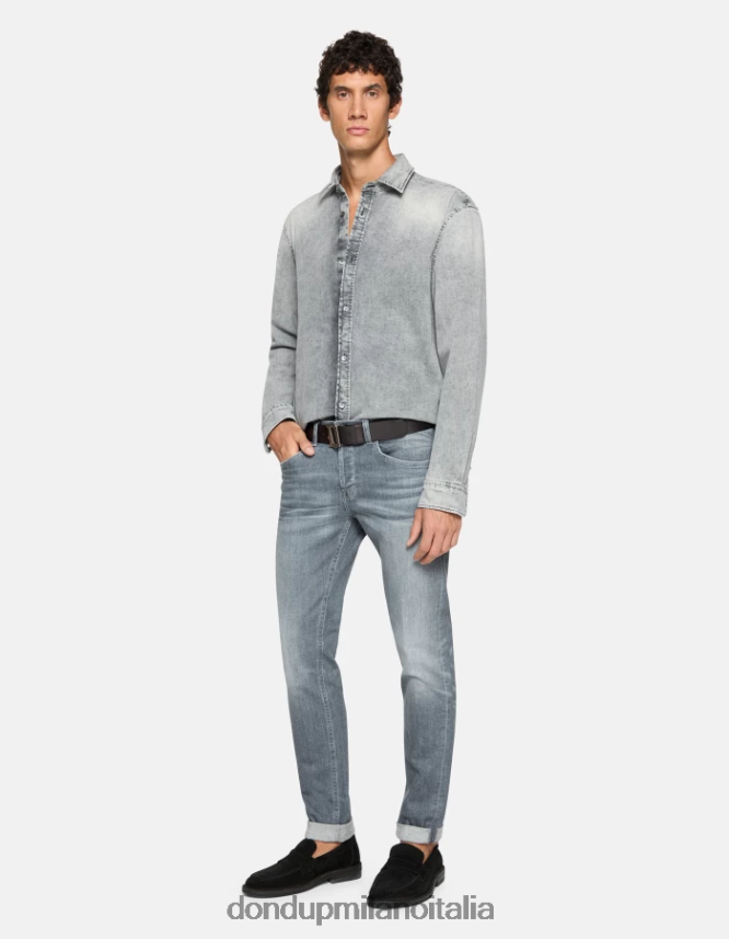 DONDUP hombres jeans ajustados george en denim elástico vestir topo AZX2Z0619