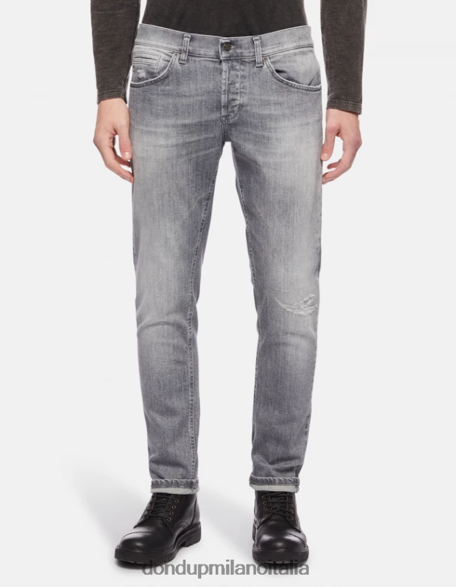 DONDUP hombres jeans ajustados george en denim elástico vestir topo AZX2Z0623