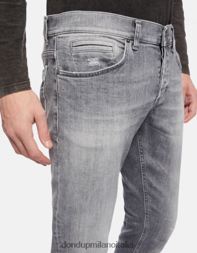 DONDUP hombres jeans ajustados george en denim elástico vestir topo AZX2Z0623