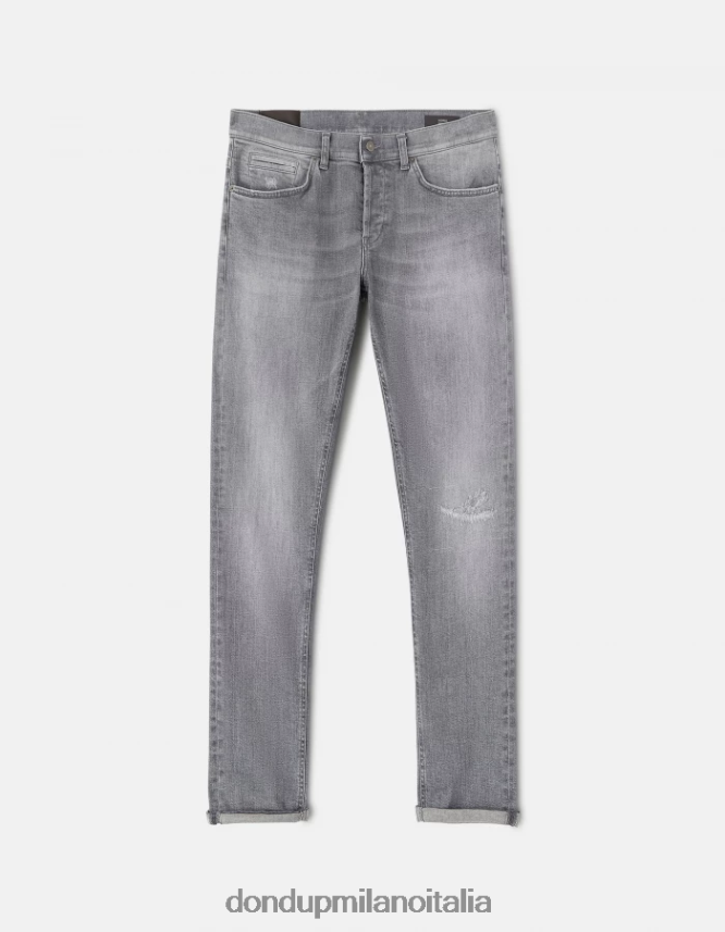 DONDUP hombres jeans ajustados george en denim elástico vestir topo AZX2Z0623