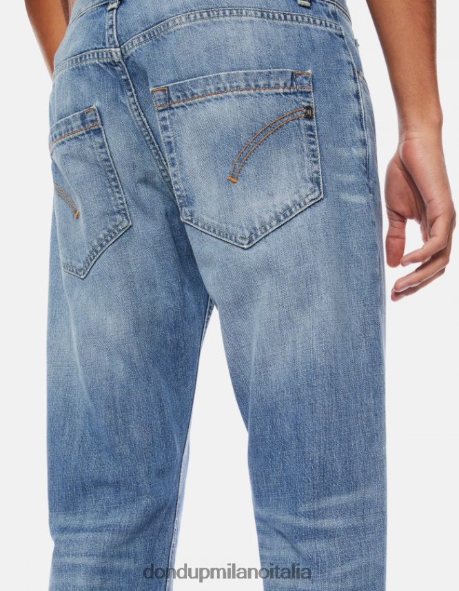 DONDUP hombres jeans mius de denim rígido y slim fit vestir azul AZX2Z0613