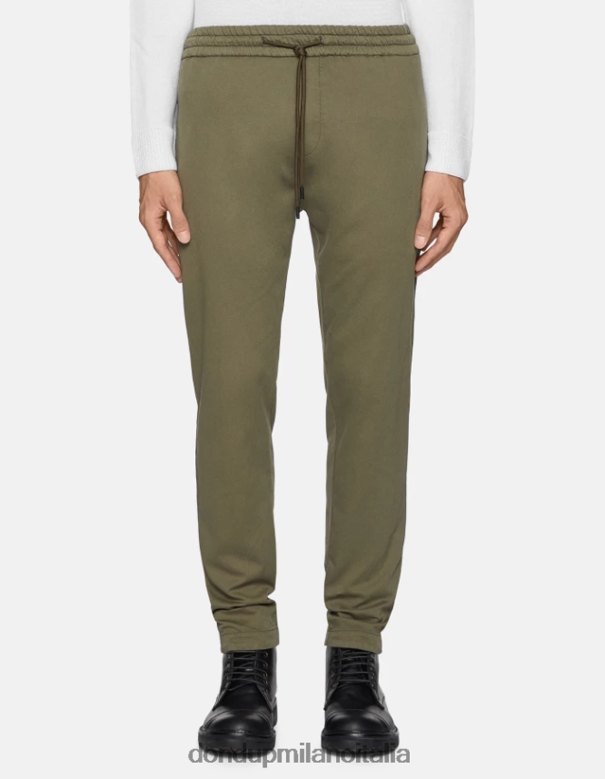 DONDUP hombres joggers de pana dom vestir verde salvia AZX2Z0747