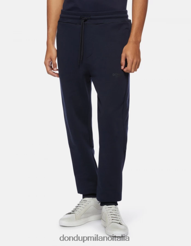 DONDUP hombres joggers regular fit de lana vestir Azul marino AZX2Z0771