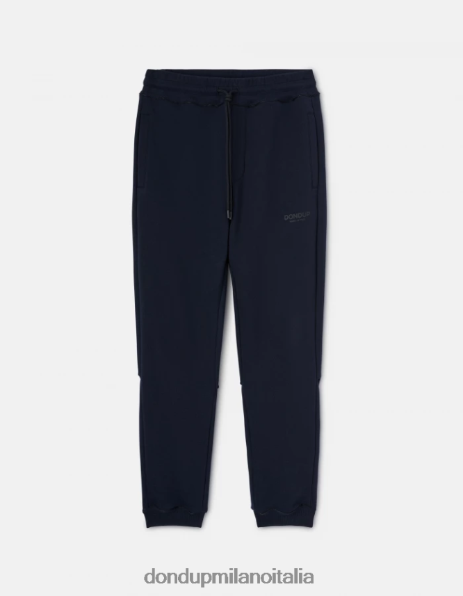 DONDUP hombres joggers regular fit de lana vestir Azul marino AZX2Z0771