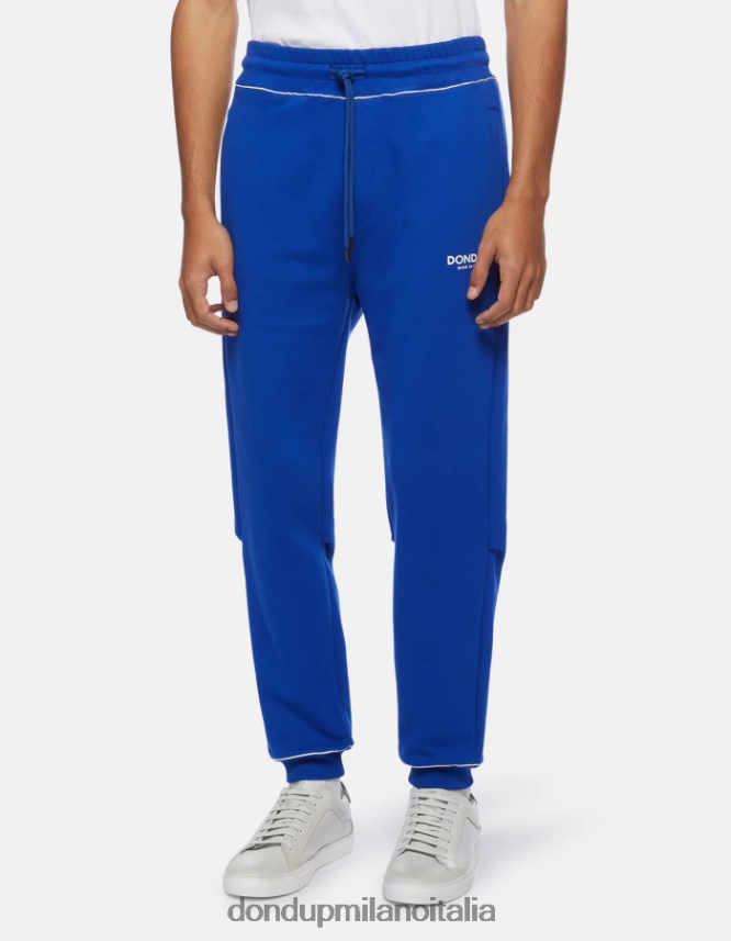 DONDUP hombres joggers regular fit de lana vestir azul real AZX2Z0772