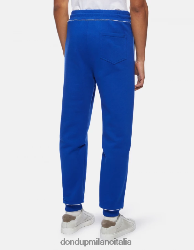 DONDUP hombres joggers regular fit de lana vestir azul real AZX2Z0772